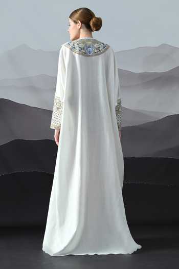 Samant Chauhan Resham & Zari Embroidered Kaftan 