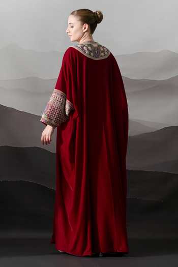 Samant Chauhan Resham Zari Embroidered Kaftan 