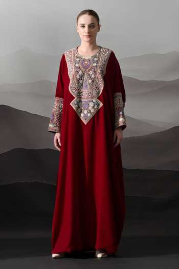 Samant Chauhan Resham Zari Embroidered Kaftan 