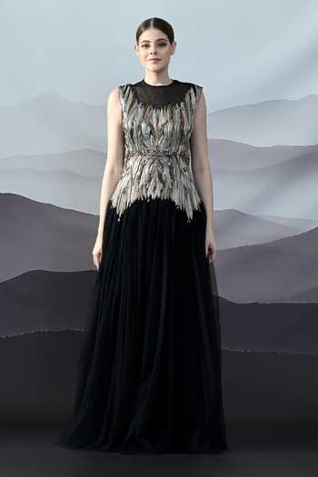 net fabric designer dresses designer heavy faux net gown
