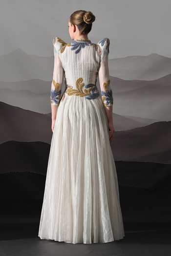 Samant Chauhan Embroidered Structured Gown 