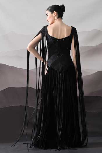 Samant Chauhan Hand Woven Textured Gown 