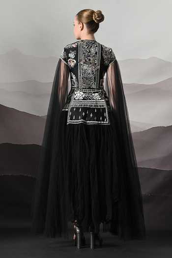 Samant Chauhan Embroidered Architectural Bodice Gown 