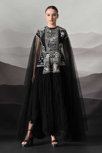 Samant Chauhan Embroidered Architectural Bodice Gown 