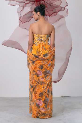 Vesture Husn Printed Skirt Set  