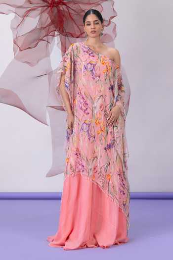 Vesture Jugni Print Kaftan & Sharara Set 
