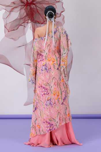 Vesture Jugni Print Kaftan & Sharara Set 