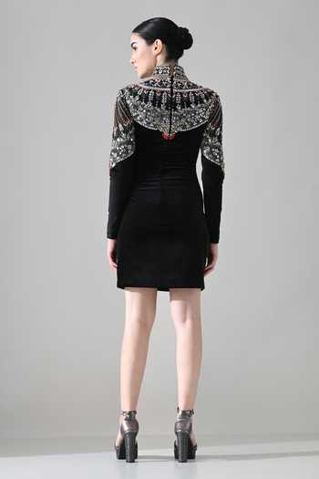 Samant Chauhan Hand Embroidered Yoke Dress 
