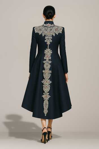Samant Chauhan Hand Embroidered High Low Dress