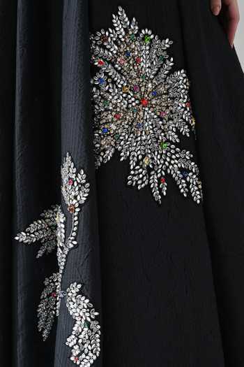 Buy Samant Chauhan Black Silk, Cotton Embroidery, Beads, Crystals Sweetheart Neck Hand A Line Gown Online at Aza Fashions Buy_Samant Chauhan_Black Silk, Cotton Embroidery, Beads, Crystals Sweetheart Neck Hand A Line Gown _Online_at_Aza_Fashions