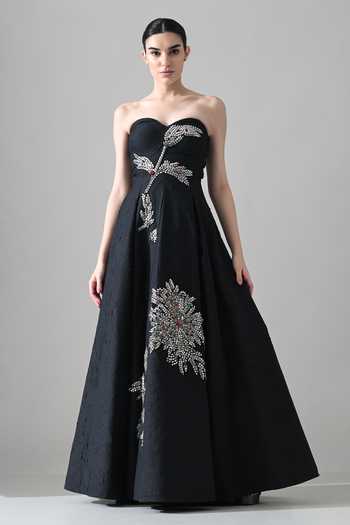 Samant Chauhan Hand Embroidered A Line Gown 