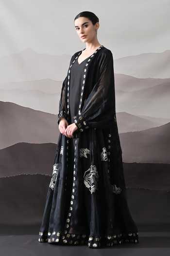 Samant Chauhan Embroidered Kaftan & Overlay Set 