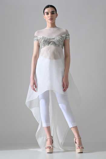 Samant Chauhan Hand Embellished Top Pant Set 