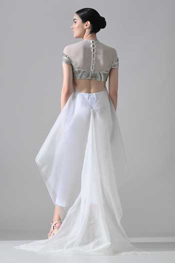 Samant Chauhan Hand Embellished Top Pant Set 