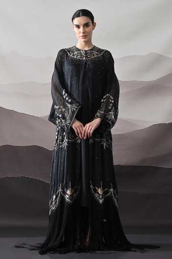 Samant Chauhan Floral Thread Embroidered Kaftan 
