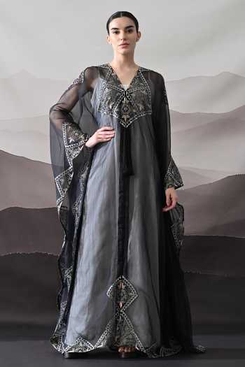 Samant Chauhan Geometric Embroidered Kaftan 