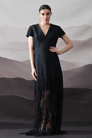 Samant Chauhan Cotton Silk Textured Gown 