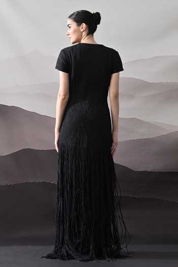 Samant Chauhan Cotton Silk Textured Gown 