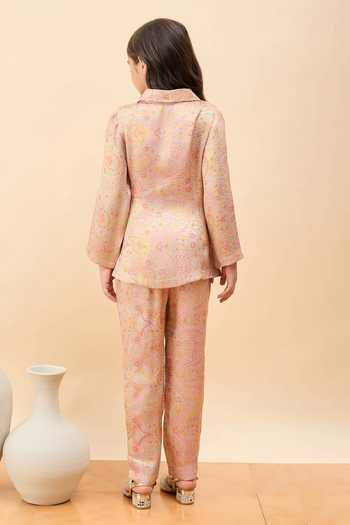 StyloBug Paisley Print Top & Pant Set 