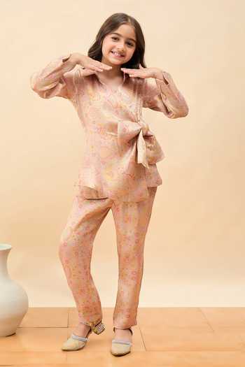 StyloBug Paisley Print Top & Pant Set 