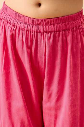 Buy StyloBug Pink Viscose Embroidered Kurta Set Online at Aza Fashions Buy_StyloBug_Pink Viscose Embroidered Kurta Set_Online_at_Aza_Fashions