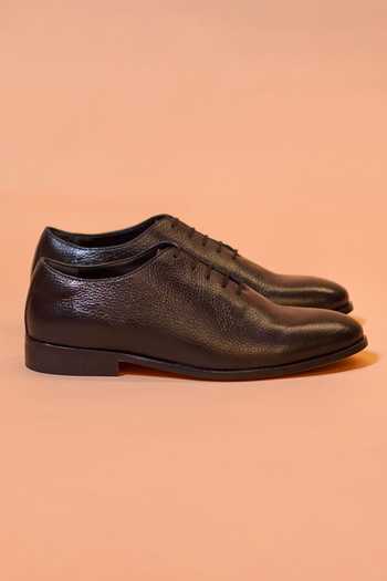 Buy_Dmodot_Black Nero Lusso Leather Shoes _Online_at_Aza_Fashions