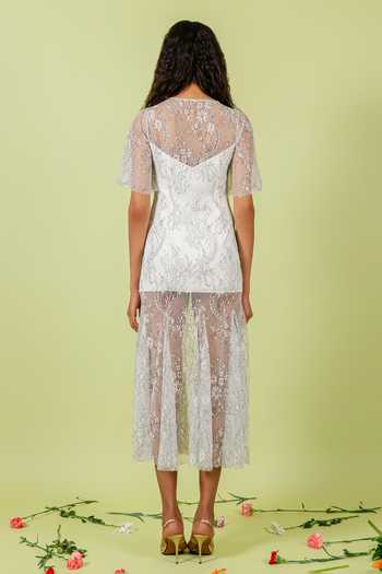 Swatee Singh Sheer Lace Dress 