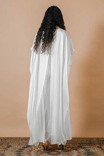 Swatee Singh Moon Orchid Heavy Crepe & Satin Jumpsuit 