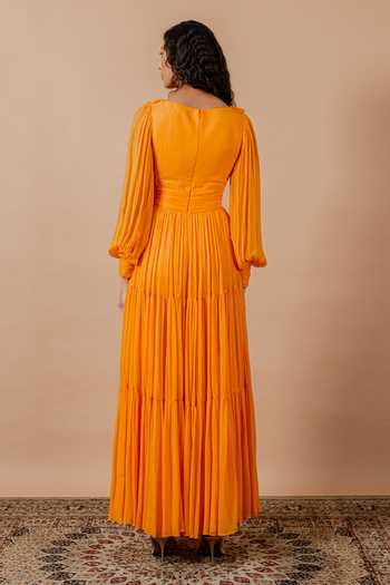 Swatee Singh Mira V Neck Maxi Dress 