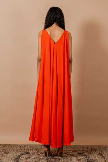 Swatee Singh Siena V Neck Maxi Dress 