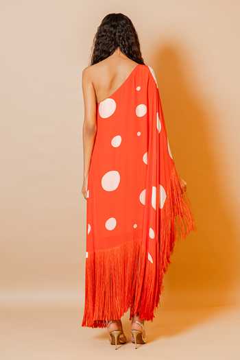 Swatee Singh Dora Polka Dot Print Maxi Dress 