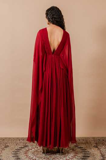 Swatee Singh Camellia Ruched Gown 