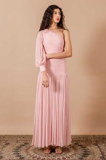 Swatee Singh Elodie One-Shoulder Gown 