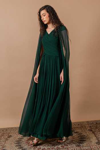 Swatee Singh Iris Draped Gown 