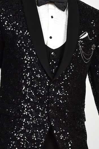 Soniya G Scattered Sequin Embroidered Tuxedo Set 