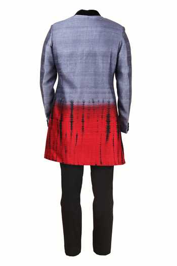 Manish Nagdeo Tie-Dye Pattern Bandhgala & Pant Set 