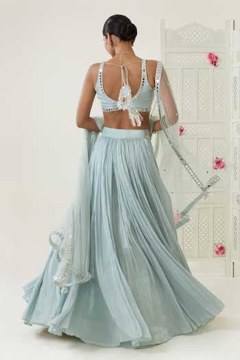 BAHAARA BY DIVYA NARULA Fariba Pleated Lehenga Set 