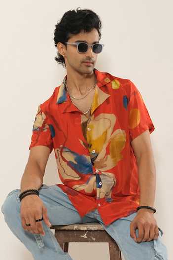 Esha L Amin Flower Print Shirt 
