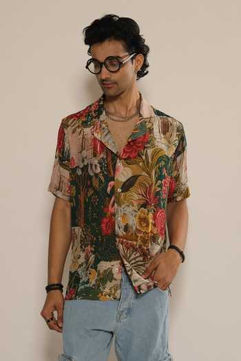 Esha L Amin Botanical Print Shirt 