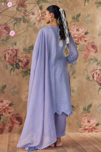 Kritika Dawar Nayab Scalloped Straight Kurta Set