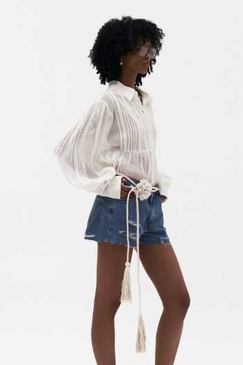 Payal Jain Off White Collared Neck Brigitte Mulmul Shirt Online at Aza Fashions Payal Jain_Off White Collared Neck Brigitte Mulmul Shirt _Online_at_Aza_Fashions