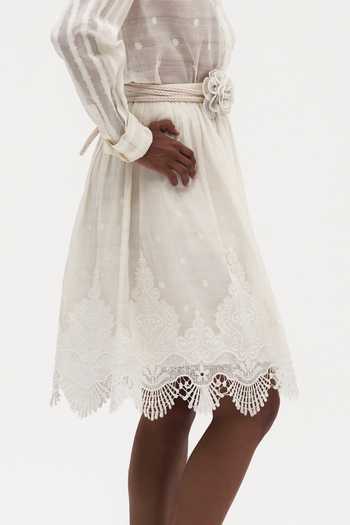 Buy_Payal Jain_Off White Chanderi Cotton Kiran Cutwork Skirt _Online_at_Aza_Fashions
