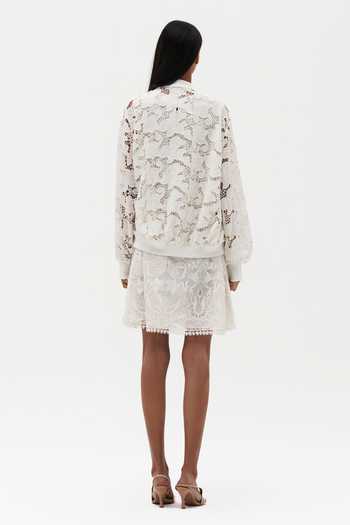 Shop Payal Jain Off White Cotton Mandarin Collar Raina Embroidered Jacket at Aza Fashions Shop_Payal Jain_Off White Cotton Mandarin Collar Raina Embroidered Jacket _at_Aza_Fashions