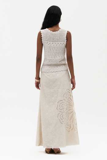 Shop Payal Jain Off White Cotton Square Neck Keira Crochet Top at Aza Fashions Shop_Payal Jain_Off White Cotton Square Neck Keira Crochet Top _at_Aza_Fashions