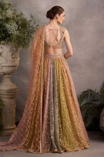 Cedar & Pine Easter Color Block Lehenga Set