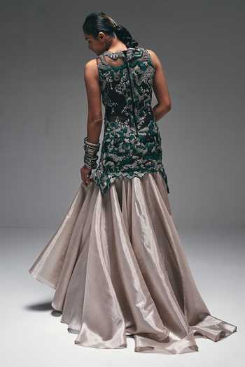 Nidhi Kejriwal Embroidered Net Flared Gown 