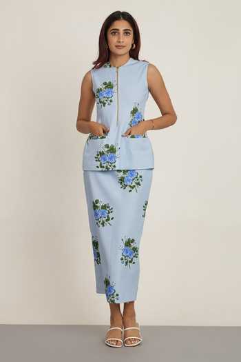 The Whole Nine Yards Mavi Pattern Top & Skirt 