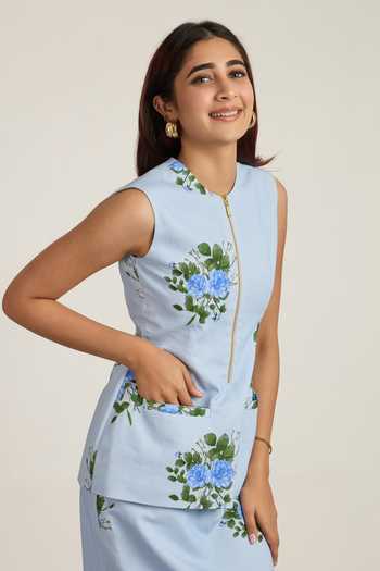 The Whole Nine Yards Mavi Pattern Top & Skirt 