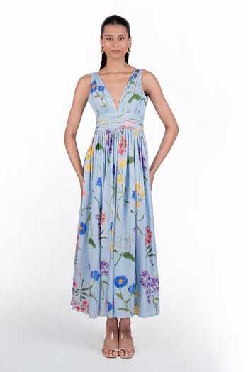 The Whole Nine Yards Luma Print Maxi Dress 