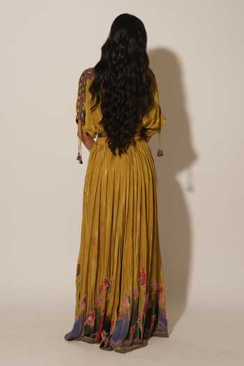 Esha L Amin Border Embroidered Skirt 